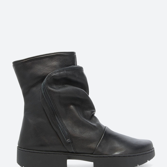 Trippen Shoes - Trippen Sport Clutch Black Leather Ankle Boots Women's 10 German Handcrafted